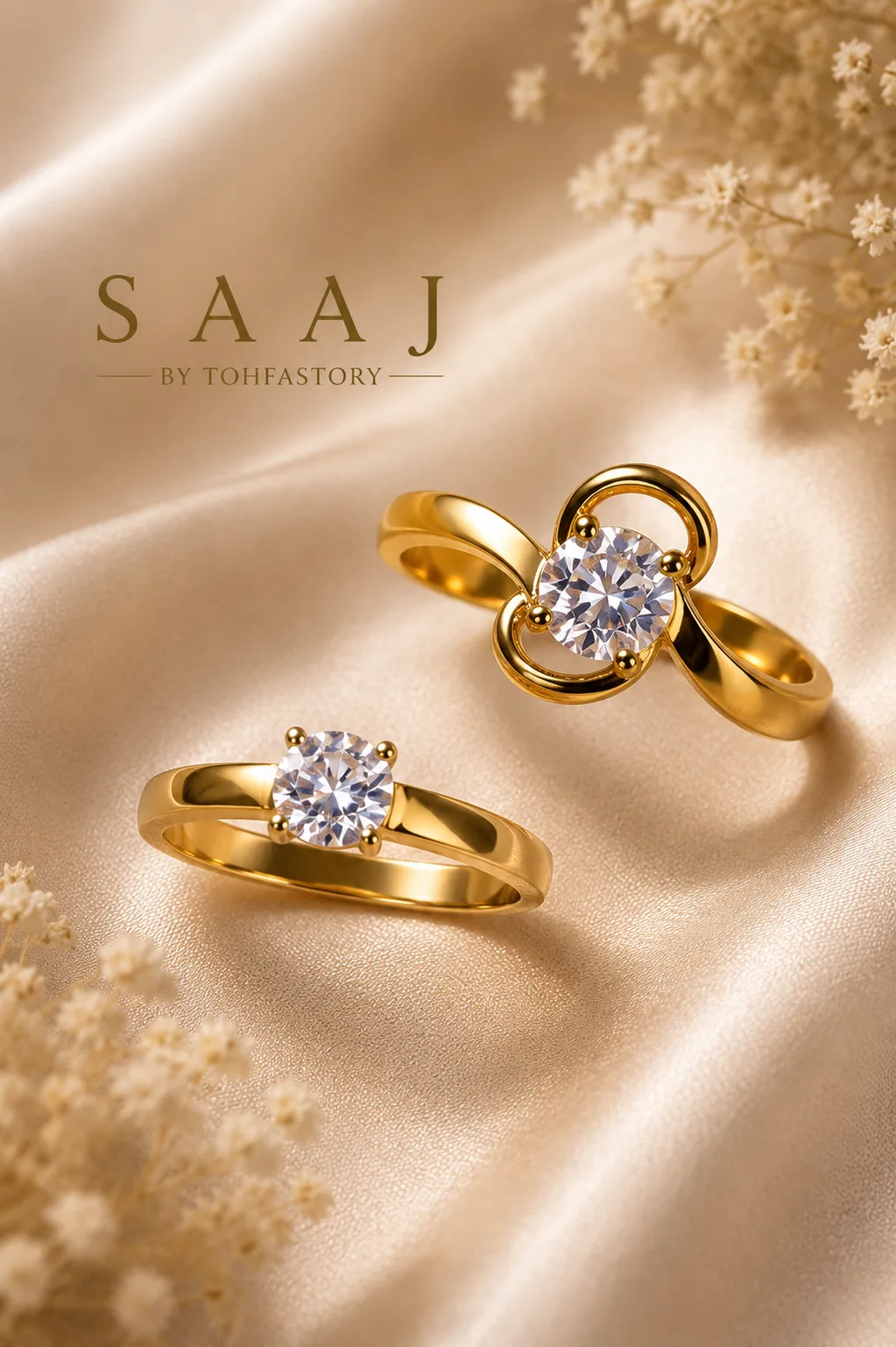 Couple Solitaire Ring Set