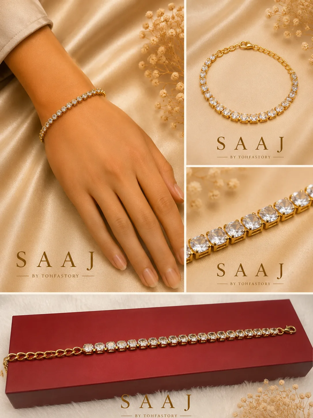 Classic Crystal Tennis Bracelet for Women