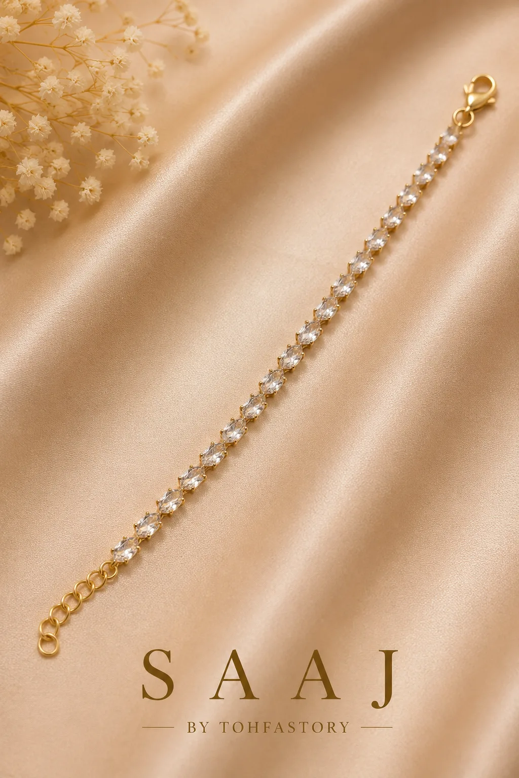 Marquise Crystal Tennis Bracelet for Women