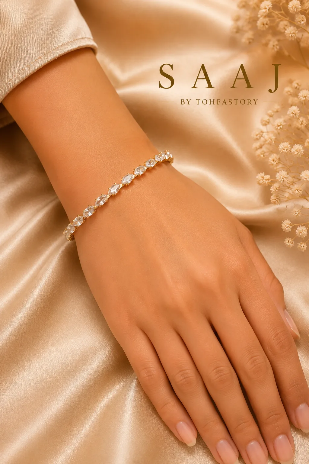 Marquise Crystal Tennis Bracelet for Women