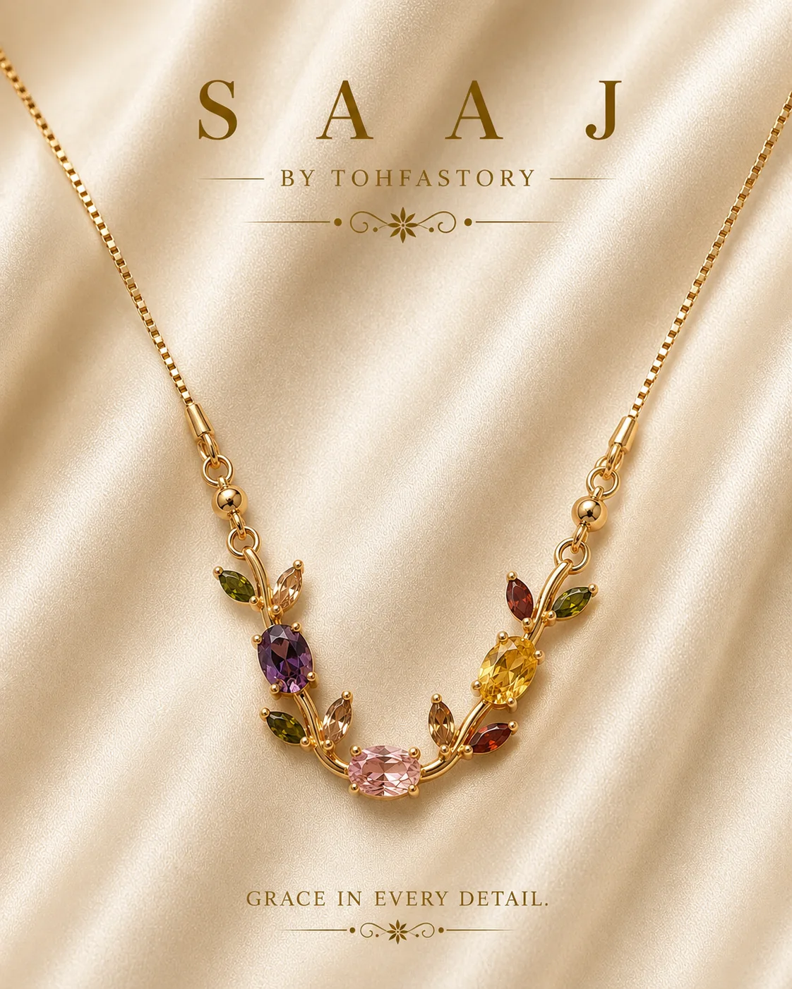 Multicolor Garden Vine Necklace