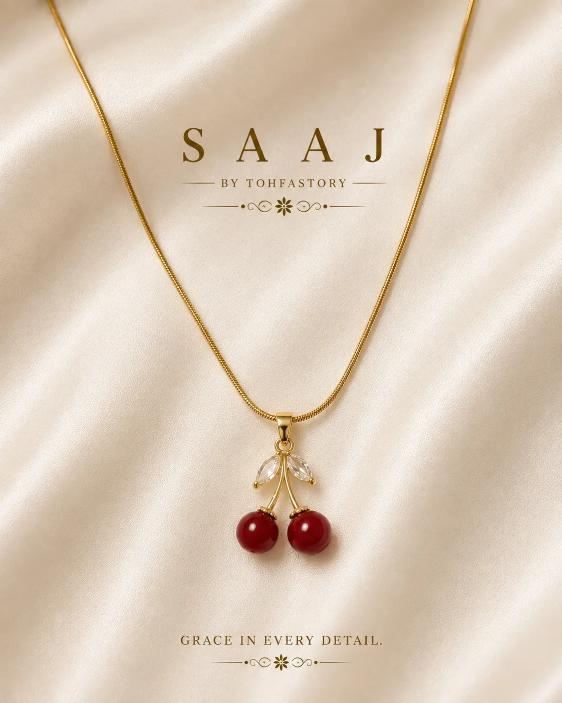 Cherry Blossom Pendant Necklace