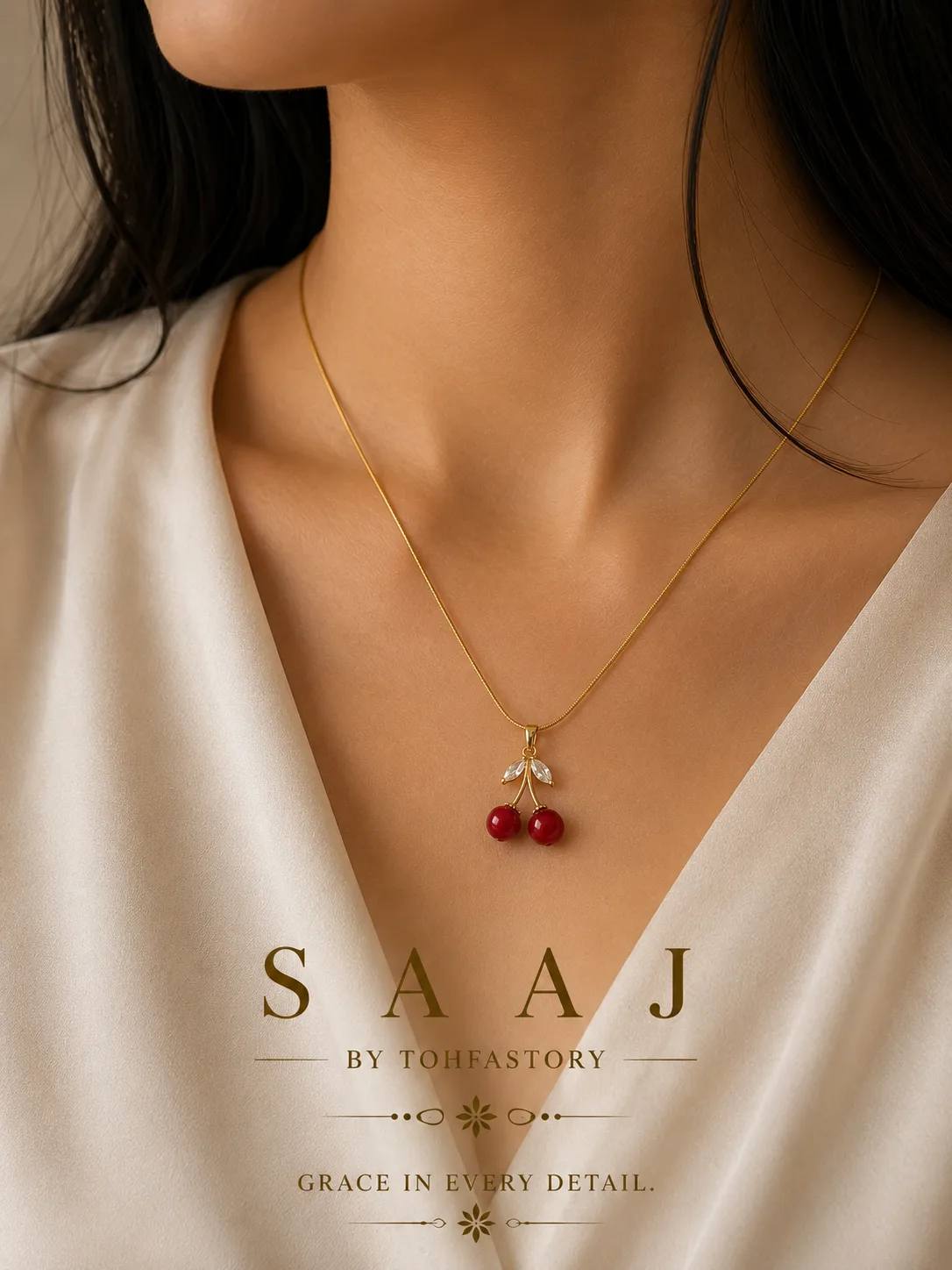 Cherry Blossom Pendant Necklace