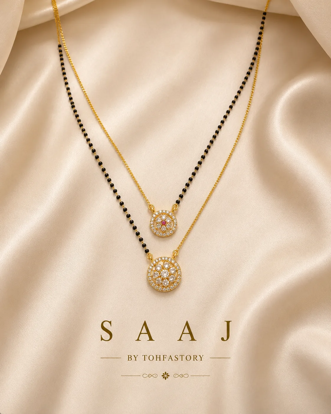 Celestial Dual-Layer Mangalsutra Necklace